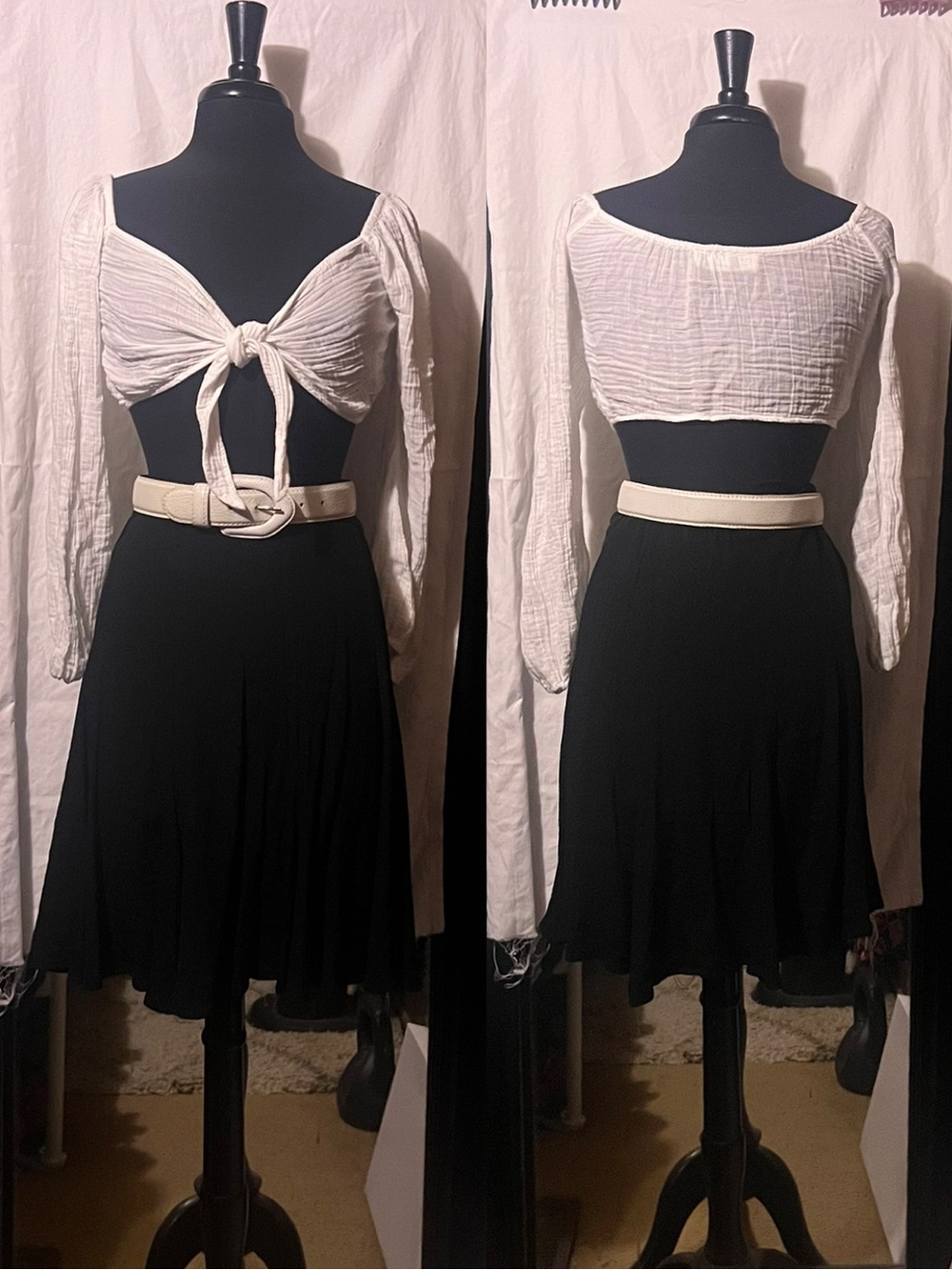 Abercrombie & Fitch White Tie-Front Bolero/Shrug